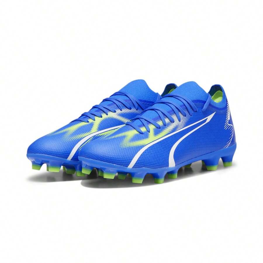 Puma Spring/Autumn Unisex Long Stud Football Shoes ULTRA Lightweight Sports Shoes 10734703 - Electric Blue-white-dark Green - View 1