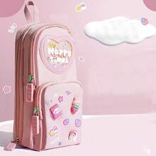 Creative Telescopic Pencil Case School Stationery Storage Bag Cute Solid Color Pencil Pouch Cute Pencil Holder Student Gift Pencil Bag - Single Piece - View 9