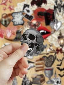 50pcs Halloween Skeleton Vampire Stickers For Scrapbooking, Journaling, Planner, Guitar, Skateboard, Phone Case, Laptop, Luggage, Halloween Decoration Gift - Multicolor - View 4