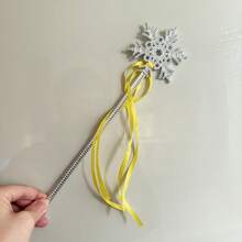 9pcs Silver Snowflake Magic Wands With Ribbons - Winter Theme Plastic Magic Wands, Three-Color Mix, Suitable For Holiday Parties And Decorations, Christmas Halloween Holiday Decor | Elegant Design, Sturdy Construction, Lightweight Material Festive Accessories And Event Props - Multicolor - View 8