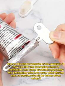 1pc Metal Manual Toothpaste Squeezer - Compression Style Household Toothpaste Squeezer, Space-Saving Kitchen Supplies, Toothpaste Compressor Suitable For Home Use, Daily Life Essential, Applicable To Cosmetics, Creams And Ointments, Toothpaste And Cat Food, Also Can Be Used For Art Studio Paint Squeezing, Reduce Waste, No Electricity Needed, Toothpaste Squeezer, Cat Food Squeezer, Animal-Shaped Plastic Toothpaste Squeezer Suitable For Children, Great Choice For Children's Day Gift (Random Color And Style) - A - View 2