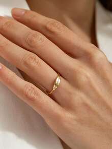 Custom Name Personalized Engraved Ring, Stainless Steel Oval Promise Ring Jewelry - Multicolor - View 3