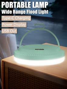 1PC Rechargeable LED Camping Lantern, USB Charging Portable Light With Built-In Battery For Outdoor Camping Home Emergency Power Outage - A - View 1