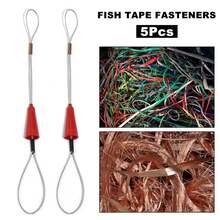 5 Pcs Electrician Push Pullers Duct Red Wire Traction Fish Tape Fastener Tool For Electrical Fish Tape Cable Puller - 1 - View 3