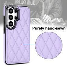 WEFOR 錢包手機殼，適用 Galaxy S26 S25 S25 S24 S23 S22 Ultra Plus S25EDGE 24 FE，多卡槽設計，磁吸扣，附支架，防震保護殼，相容 iPhone 17 AIR 16e 16 15 14 13 12 11 Pro Max XR XS MAX，磁吸設計，RFID 防盜卡槽，磁吸手機保護殼，防震，中性款 - 紫色 - 查看 9