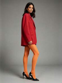 1pc Women's Solid Color Elegant Tights, Suitable For Daily, Party, Date Wear - Multicolor - View 1