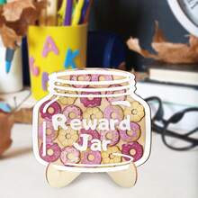 Reward Jar Desktop Decor, With Donut Elements, Suitable For Classroom Rewards, Back To School Decor, And Creative Gifts For Thanksgiving And Christmas. - Classic - View 4