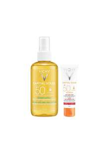 Vichy 【組合包】Capital Soleil 太陽防護水 SPF50 200ml + Soleil 抗老防曬乳 SPF50 50ml - 無色 - 查看 1