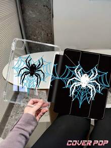 White Spider Tablet Protective Case, Double-Sided Acrylic Transparent Crystal Backplate Shockproof Sleep/Wake Tablet Protective Case, Compatible With IPad/Tablet, Compatible With Ipad 10th Gen, 11(A16)2025 (11 Inch), 10.2/Mini6/Mini7/9.7 Inch, Tablet Protective Case Compatible With Samsung Galaxy Tab A9 Plus, Perfect Holiday Gift, Fashionable Minimalist Pattern - Multicolor - View 10
