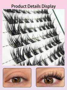 DIY Segment Cluster False Lashes Natural Wispy Individual Eyelash Clusters Thin Lightweight Band Reusable Home Lash Extension Supplies For Beginners - View 3