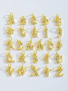 3pcs Set Exquisite Gold Layered Letter Necklace Set, Personalized Letter And Rhinestone Star Pendant, Beaded Chain, Layerable Y2K Style Jewelry Gift For Women And Girls - Yellow - View 6