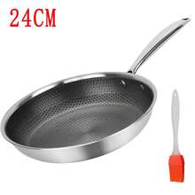 Stainless Steel Frying Pan, 24/30cm, Non-Stick, Compatible With Induction, Electric & Gas Hobs, Lightweight Daily Cooking Pan, Modern Kitchen Cookware - View 9