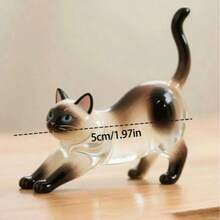 Transparent Cat-Shaped Memorial Pendant, Multiple Cute Cat Styles Available, Clear And Exquisite Shell, Can Store Pet Hair, Preserve Memories With Your Pet, Keychain, Can Be Hung On Bags, Keys, Suitable As Pet Memorial Gift - Multicolor - View 9