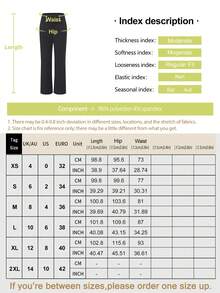 ROSIE POPHUB Women's High Waist Flare Pants, Double‑Row Button Decor Wide Waistband Bootcut Trousers, Elegant Office Commuter Pants For Fall Winter - Black - View 10