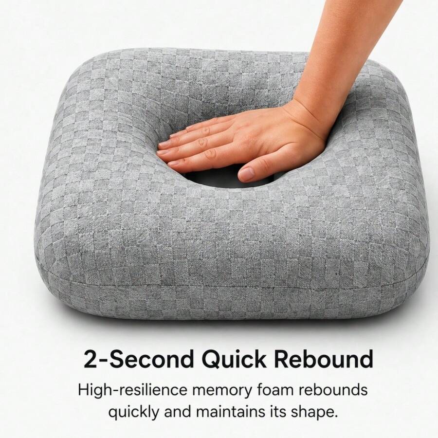 Piercing Pillow For Side Sleepers, Portbale Pillow For Ear Pain Relief - Light Grey - View 1