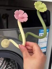 1pc Washing Machine Flower Vent Clips, Suitable For Home Use, Detachable Support Frame For Drum Washing Machine, Magnetic Adsorption, Can Be Used As Door Stopper, Decoration Or Washing Machine Door Support, Home Decor And Accessories - Multicolor - View 2