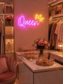1 Buah Lampu Neon LED Kustom dengan Desain Mahkota, Dekorasi Dinding Neon Ratu, Lampu Neon Akrilik Merah Muda untuk Pesta Malam Perempuan, Dekorasi Pesta Ulang Tahun, Dekorasi Pesta Pernikahan, Latar Belakang Photo Booth, Dekorasi Kamar, Hadiah untuknya - Aneka warna 5 - View 5