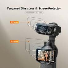 High-Definition Screen And Lens Protector Film Set For Insta 360 Luna Ultra, 9H Hardness, Scratch-Resistant And Wear-Resistant, High-Definition Transparent Version, Sensitive Touch, Set Includes: 4pcs Camera Protector Film + 4pcs Screen Protector Film - View 3
