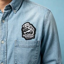 1 Dilophosaurus Paleontology Punk Jacket Patch, Natural History Paleontology Art, For Adult Dinosaur Enthusiasts, Science Gift, Embroidered Patch - A - View 7