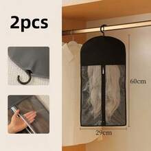 3pcs/2pcs/1pc Tas Penyimpanan Wig, Tas Penyimpanan Wig Portabel dengan Pengait Plastik, Tahan Debu dan Lembap, Pengait Wig, Praktis untuk Penyimpanan dan Perjalanan - View 15