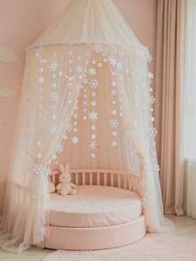 3pcs Cute Room Decor Snowflake, Laser And White Paper Snowflake Hanging Decorations, Suitable For Baby Shower Decoration, Holiday Hanging Decor, Children's Room Decoration - Multicolor - View 6