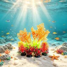 Artificial Aquarium Plants,Fish Tank Decor,Fish Tank Accessories Aquarium Decorations Plants, Fish Tanks Decoration Plants, Fish Tank Decor, Aquarium Decor Plastic Plants - Happy Aquarium - View 9