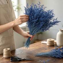 50/80g Artificial Lover's Grass, For Home Decor, Floral Arrangement, Wedding Decoration, Bouquet Making, Holiday Accent, Bohemian Style Photo Prop - Blue - View 1