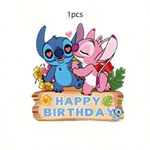 Best Seller Recommended Dessert Decoration 41pcs Stitch Theme Banner Backdrop Large & Small Cake Toppers Cake Decor Set Birthday Cake Dessert Decoration - View 18