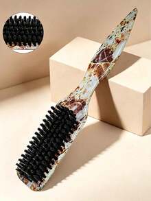 1pc Unscented Professional Hair Comb/Beard Brush, Hair Styling Tool, Edge Control Comb, Professional Smooth Back Comb With Cutting And Cleaning Functions, Smooth And Easy To Comb, Suitable For All Hair Types, Edge Control Comb, Professional Smooth Back Comb, Suitable For Creating Smooth Ponytails And Braids, Pointed Tail Styling Tool, Used For Fixing Flyaway Hair And Applying Side Beard Wax, Suitable For Bathroom Use, Scalp Massage, Back To School, Travel, Daily Use, Also An Excellent Gift For Friends And Family - Multicolor - View 4