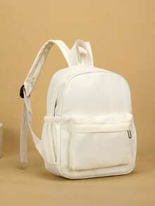 1PC Minimalist Backpack, Casual And Elegant, School Bag For Boys And Girls, Zipper Design, Adjustable Shoulder Straps, Suitable For School, Travel, Can Easily Hold Daily Essentials, Versatile Item, Suitable For Various Styles And Occasions. - Multicolor - View 10