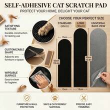 2pcs-Self-Adhesive Cat Scratching Board, Durable Wall Scratcher & Furniture Protector For Destructive Scratching, Easy-Install Scratch Pad For Indoor Cats, Sofa & Wall - 2pcs-self-adhesive Cat Scratch Pad - View 8