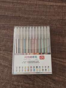 Glitter Gel Pens, Fluorescent Marker Pens For Students, Planner, Glittery Sparkly Quicksand Pearlescent Colorful Neutral Pens - Glitter Pen - View 12