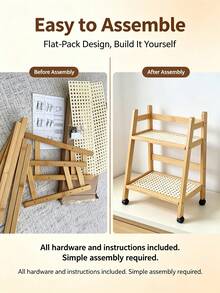 Kitchen Simple Multi-Function Home Storage Rack, Kitchen Cabinet Organizer, Desktop Woven Rattan Trapezoid Spice & Cup Holder, Cup Storage Rack - Multicolor - View 10