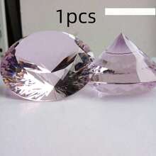 Colorful Transparent Crystal Diamond Decor Glass Large Gemstone, Extra Large Artificial Crystal Diamond, Black Red Blue Green Purple Multicolor Options, Counter Display Window Decoration, DIY Handmade Accessories Gift, High Refraction Transparent Glass Diamond, Wedding Window Display Photography Prop - Multicolor - View 18