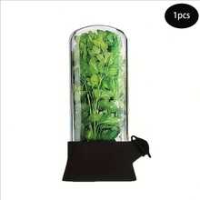 1pc Vegetable Preservation Box, Herb Preservation Box, Fresh Cilantro Container, Suitable For Storing Cilantro, Mint, Parsley, Asparagus And Other Vegetables, Suitable For Refrigeration. Keeps Bottled Herbs Fresh. Mint Can Stay Green And Fresh For 2-3 Weeks In The Refrigerator. Refrigerator Kitchen Supplies. Large Capacity Kitchen Storage Supplies, Perfect Food Container, Popular Kitchen Storage Box, Suitable For Back To School Season And Christmas Events - Multicolor - View 14