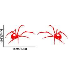 1 Pair Halloween Dark Spider Motorcycle Stickers, Black & White, Vinyl Waterproof UV Resistant, Suitable For Cars, Motorcycles, Helmets, Body, Windows, Motorcycle Personalized Modification Scratch Cover Stickers - Spider - View 8