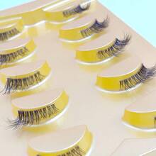 5 Pairs European & American Fox Eye Half Lash, Devil Manga Outer Corner Elongated False Eyelashes, Ultra-Soft Invisible Clear Band, Cat Eye Fluffy Look, Comfortable No Irritation, For Daily & Bold Party Eye Makeup - View 7