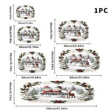 1pc Absorbent Drying Mat For Tableware, Coffee Machine Mat, Christmas Style Absorbent Pad, Holiday Scene Decor Mat, Christmas Snowman And Reindeer Pattern Table Mat, Suitable For Kitchen, Dining Table, Living Room, Party, Soft Absorbent Surface Protection, Fun Christmas Atmosphere Absorbent Mat, Multi-Purpose Drainage Mat, Home Gift, Tabletop Decoration - XYLSD-843 - View 16