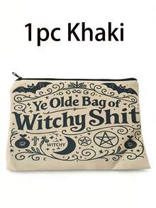 Goth Mysterious Makeup Bag Zippered Cosmetic Storage Pouch For Men And Women Halloween Toiletry Bag For Travel Fall Home Decor Wedding Room Dorm Camping Birthday Gift Travel Daily Outdoor Back To School Essential Accessory - Multicolor - View 12
