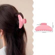 2pcs Set, Pink, Glossy Acrylic, Half-Moon Hair Claw, Lift Up Crown, Back Head Styling, Updo, Half-Up, Hair Claw, Hairstyle Creation, Korean Gentle Style, Elegant Sweet, Girly, Spring Romantic Vibe, Versatile, Travel, Outing, Picnic, Hair Claw, Hair Accessory - Multicolor - View 2
