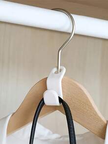 25/50pcs Connecting Hooks, Mini Connecting Hooks, Space-Saving Hangers, Connecting Hooks, Wardrobe Stacking, Tie Rack, Multi-Function Hooks - White - View 6