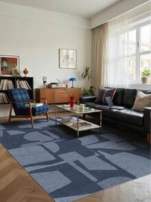 Latte&Fog Alfombras de 153 x 215 cm para Sala de Estar y Dormitorio,Moderna Abstracta Lavable, de Pelo bajo Antideslizante Estilo Boho para Sala de Estar, Oficina, Dormitorio(Negro 5x7ft) - Burdeos - Ver 7