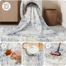Alfombra de pasillo antideslizante para dormitorio, alfombra lavable con reverso de goma - Alfombra suave de pelo corto para cocina, lavandería, baño (61 x 244 cm, beige/marfil) - Caqui - Ver 11