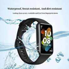 耐用矽膠錶帶，適用於 Band 7 可調節運動環形錶帶，智慧手錶替換手環配件 - 華為手環7 - 查看 3