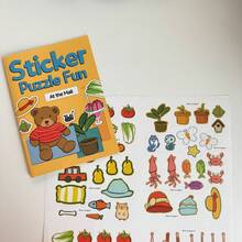 Children's Sticker Book, Creative Sticker Activity Book, Fun DIY Handmade Sticker Album, Reusable Sticker Collection Book, Cute Animal Cartoon Stickers, Educational Learning Activity Book, Art Craft Supplies, Preschool Early Learning Gift - Children's Sticker Book - View 5