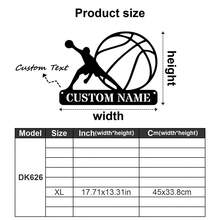 1pc Customized Name Metal Basketball Hoop Sign Decor, Basketball Iron Wall Art, Indoor Decor, Outdoor Basketball Court Wall Hanging, Basketball Enthusiast Gift, Home Decor, Modern Art Basketball Decor, Wall Decor, Room Decor, Living Room Decor, Bedroom Decor, House Decor, Personalized Gift Craft - Multicolor - View 24