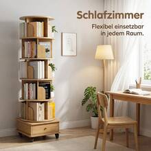 Display Cabinet Brown 46 X 46 X 173 Cm - Brown - View 4