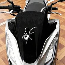 1 Pair Halloween Dark Spider Motorcycle Stickers, Black & White, Vinyl Waterproof UV Resistant, Suitable For Cars, Motorcycles, Helmets, Body, Windows, Motorcycle Personalized Modification Scratch Cover Stickers - Spider - View 3