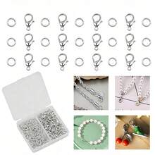 150pcs 50pcs Lobster Clasp 100pcs Open Jump Rings DIY Jewelry Connectors Necklace Anklet End Caps, Used For Jewelry Making Accessories And Bracelet Necklace Jewelry Making - DIY Accessories - View 5