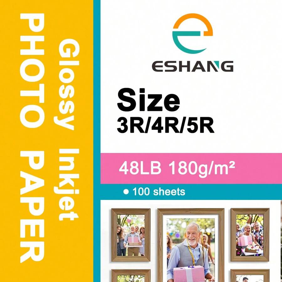 Glossy Inkjet Photo Paper, 3R/4R/5R Size, 180g, 100 Sheets - 100 Sheets - View 1